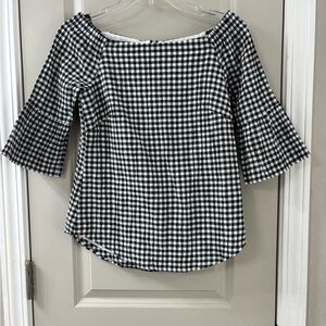White House Black Market - Black & White Gingham Women's Top